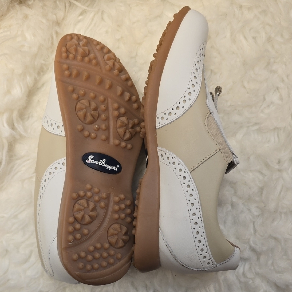 COCLICO Women's Cream and Tan Loafers - Picture 6 of 10
